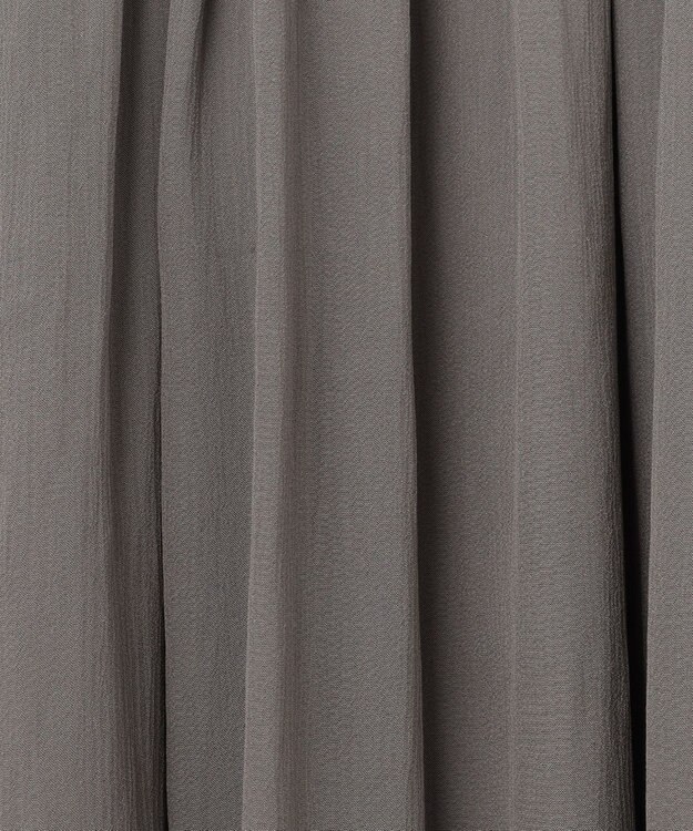 組曲 【ウエストゴム・WEB限定】シアープリーツライクシフォン パンツ グレー系