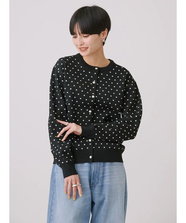 AMERICAN HOLIC エコカルットＤｏｔクルーネックカーディガン Dot