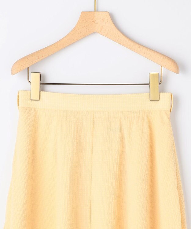 組曲 L 【先行予約】サッカーギンガムチェック フレアスカート イエロー系