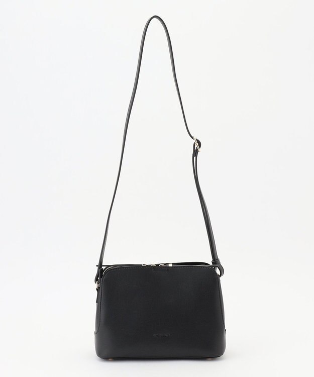 LA BAGAGERIE 【maison vert】 【超軽量・多収納】バイカラーリボンショルダーバッグ ブラック