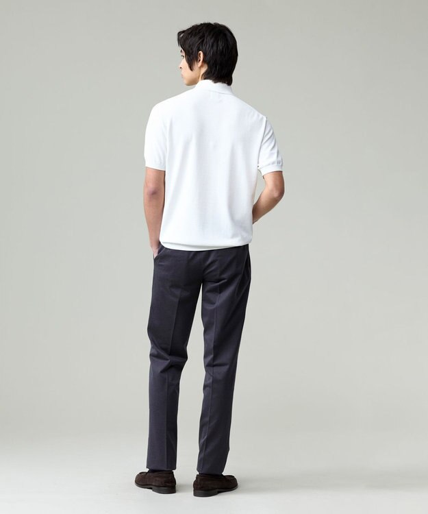 J.PRESS MEN 機能×縫製₌快適な着心地 「高見え」ニットポロ【接触冷感 / 洗える】ホールガーメントニット ポロシャツ ホワイト系