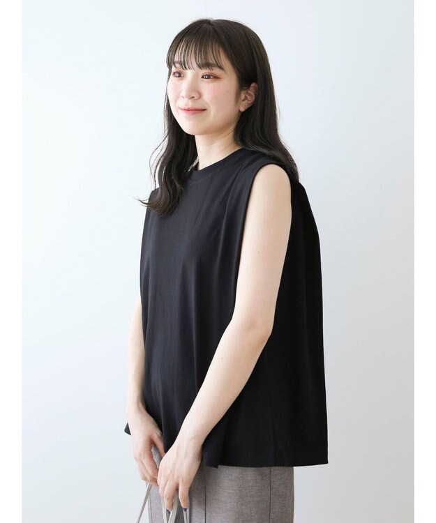 Green Parks ・ＳＵＧＡＲＳＰＯＯＮ【ＣＯＯＬ】タックノースリーブＴＥＥ Black