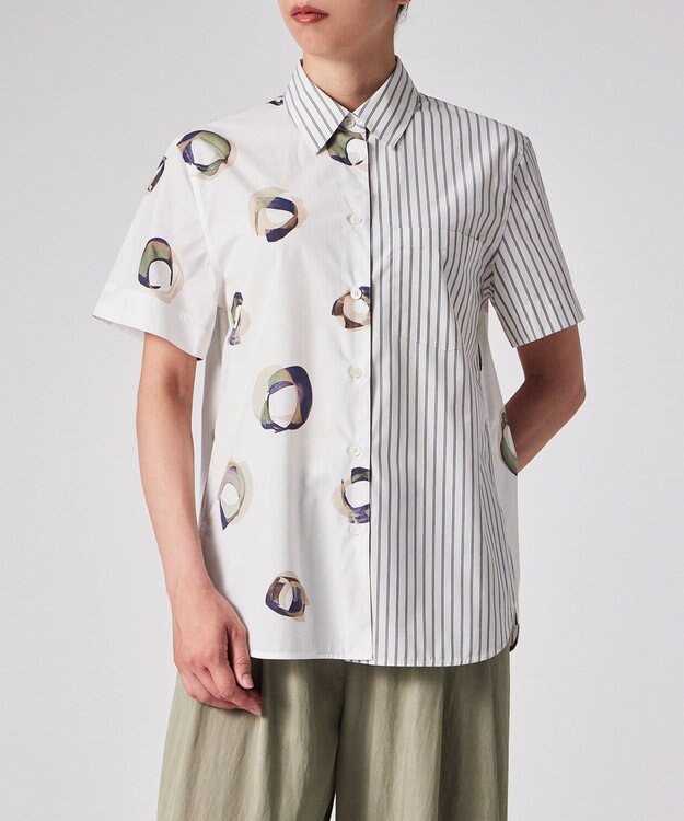 Paul Smith Painted Spot ミックスアップ 半袖シャツ ホワイト