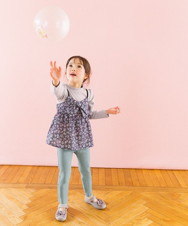 ANY KIDS リボンベルクロハンプバレエ ブラウン系