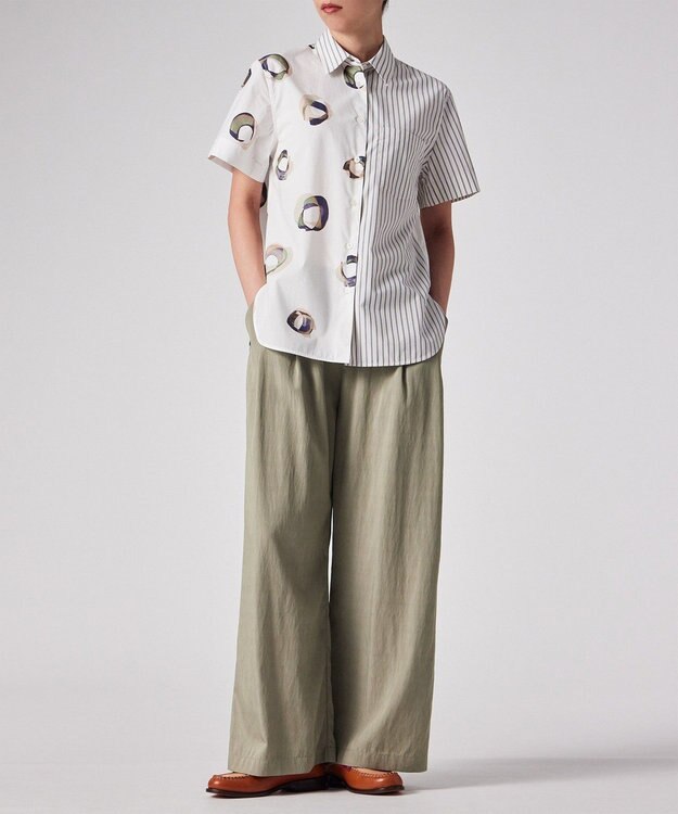 Paul Smith Painted Spot ミックスアップ 半袖シャツ ホワイト