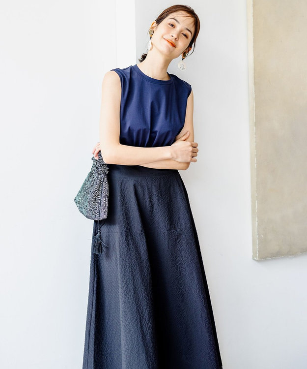 組曲 【洗える】ジャージコンビ ドレス ブラック系