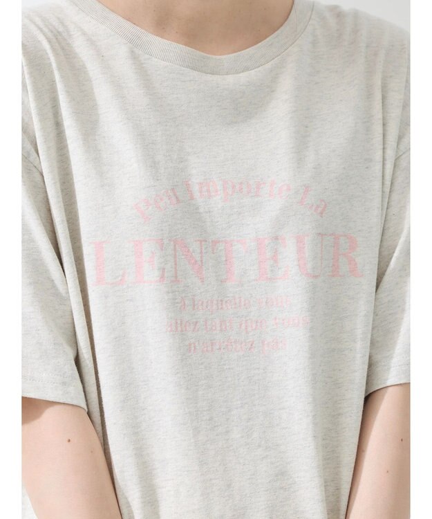 earth music&ecology アソートロゴプリントＴ Oatmeal