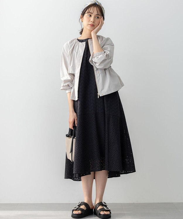 組曲 【WEB限定・新色追加】エンブロイダリーレースノースリーブ ワンピース ブラック系