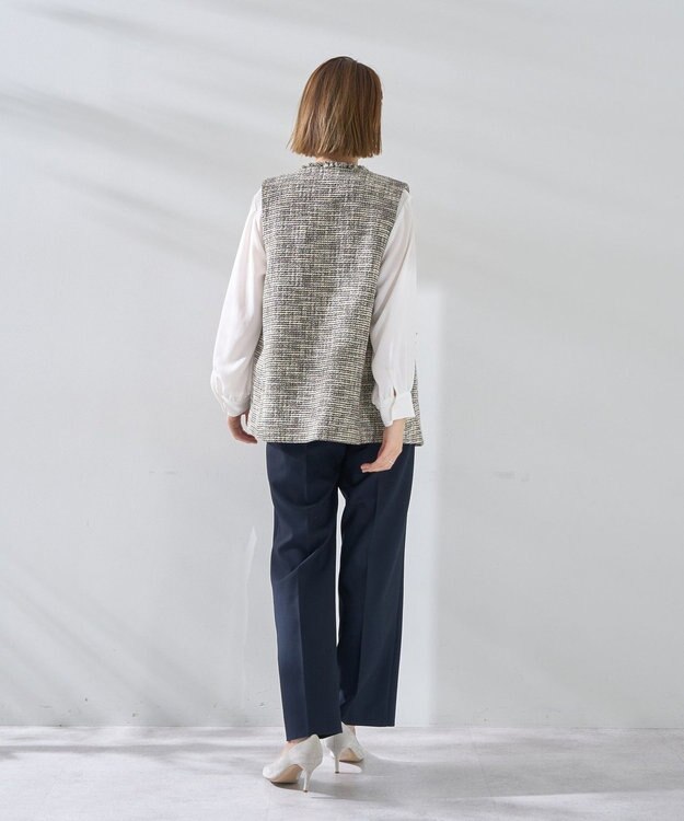 YECCA VECCA サイドベルテッドハイウエストパンツ Navy