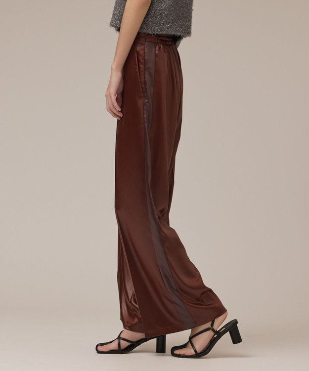 GRACE CONTINENTAL レザーライクパンツ ブラウン