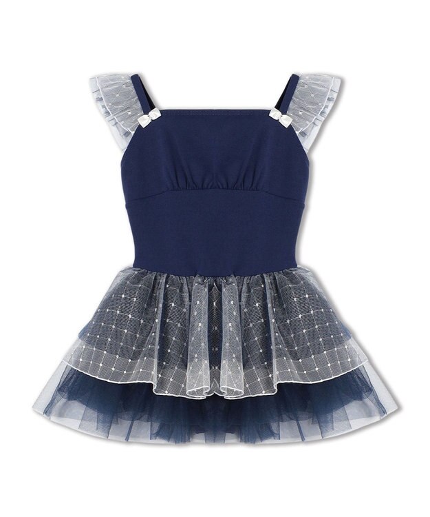 Chacott スカート付レオタード ネイビー