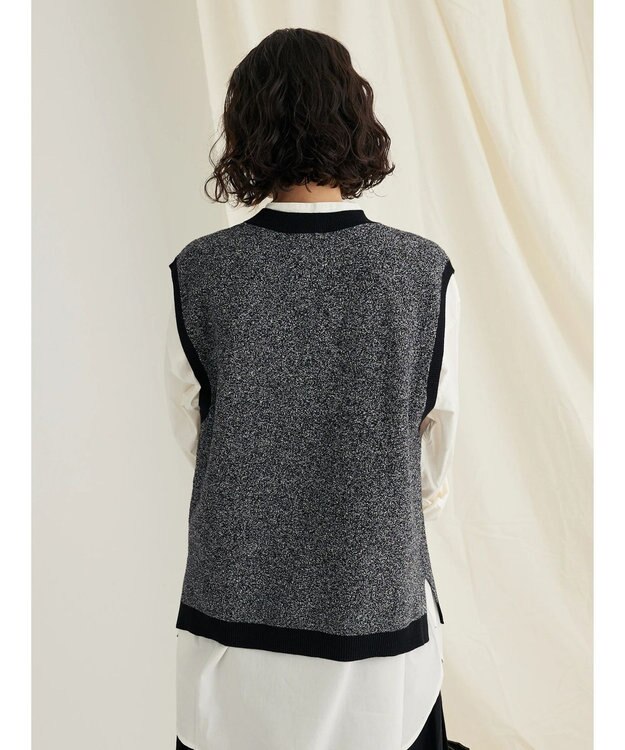 CRAFT STANDARD BOUTIQUE リンクス編みニットベスト Black