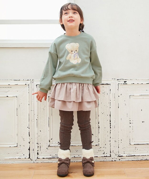 ANY KIDS ケーブルレギンス チョコレート