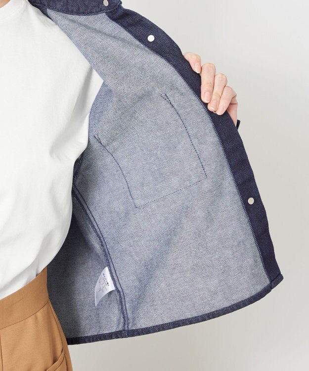 NAVE 【ReNave・セットアップ可/洗える】マーセライズデニムシャツ ネイビー系