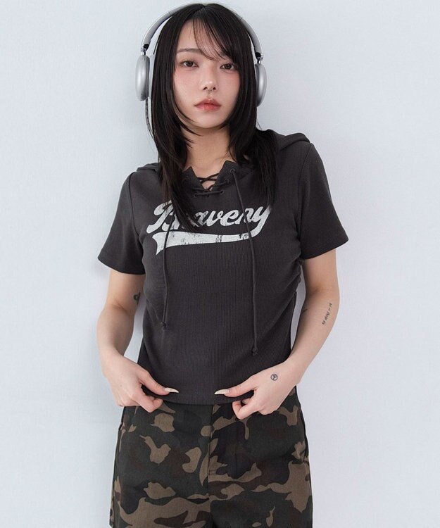 WEGO レースアップフードちびT スミクロ