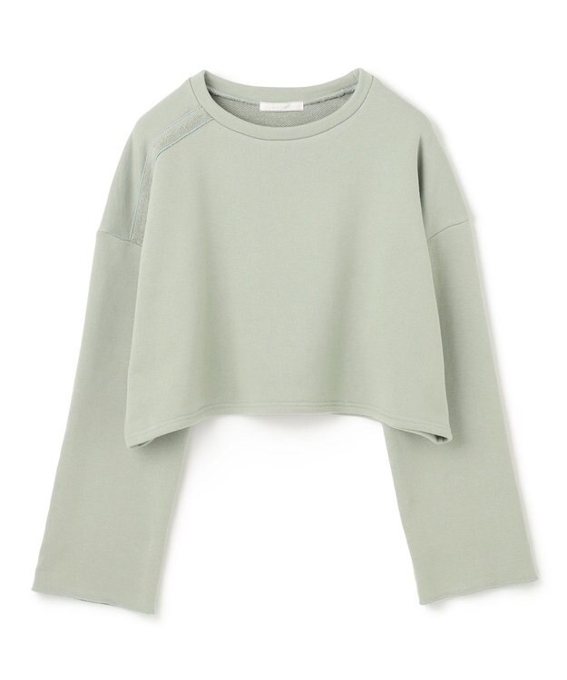 BEIGE， 【BEIGE,ecru/WEB限定・洗える】LOOP BACK / コットンスウェットクロップドトップス Leaf