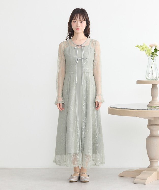 earth music&ecology SET2点レースワンピース＋キャミワンピース ミント