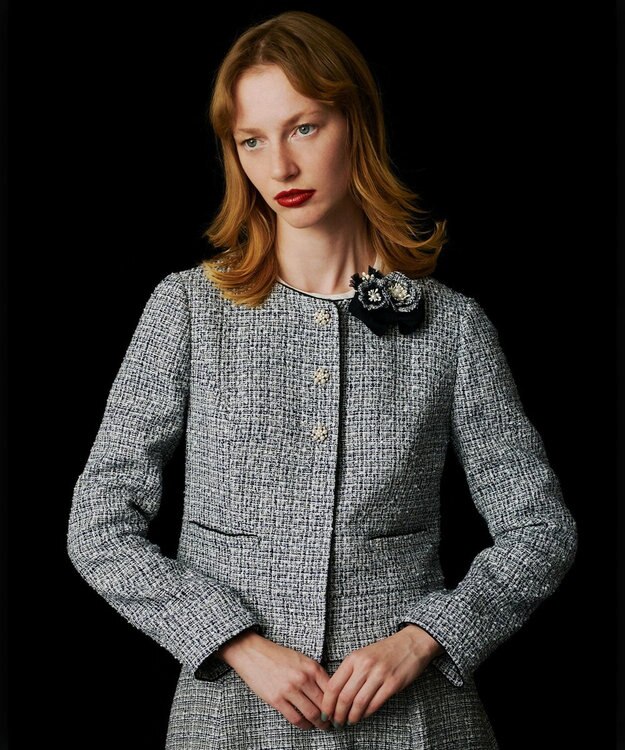 TOCCA ATELIER SENKA FLOWER CORSAGE コサージュ ネイビー系5