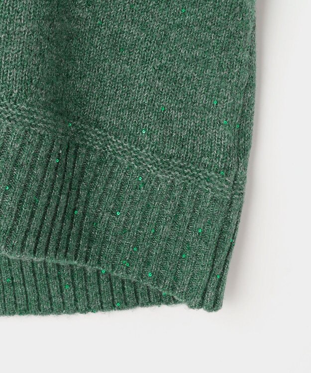 ANY スパンコールニット グリーン