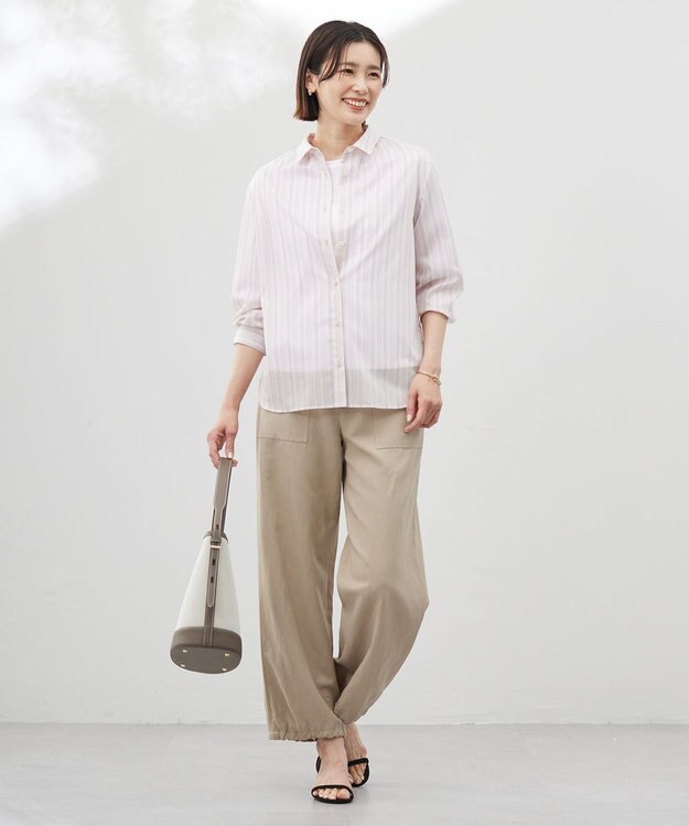 J.PRESS LADIES 【2way】Bucket キャンバス バッグ モカ系