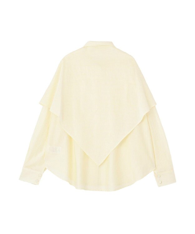 CRAFT STANDARD BOUTIQUE 【2点SET】スカーフ付きシアーストライプシャツ Stripe Yellow