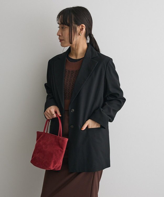 CRAFT STANDARD BOUTIQUE ウールライクオーバーサイズジャケット Black