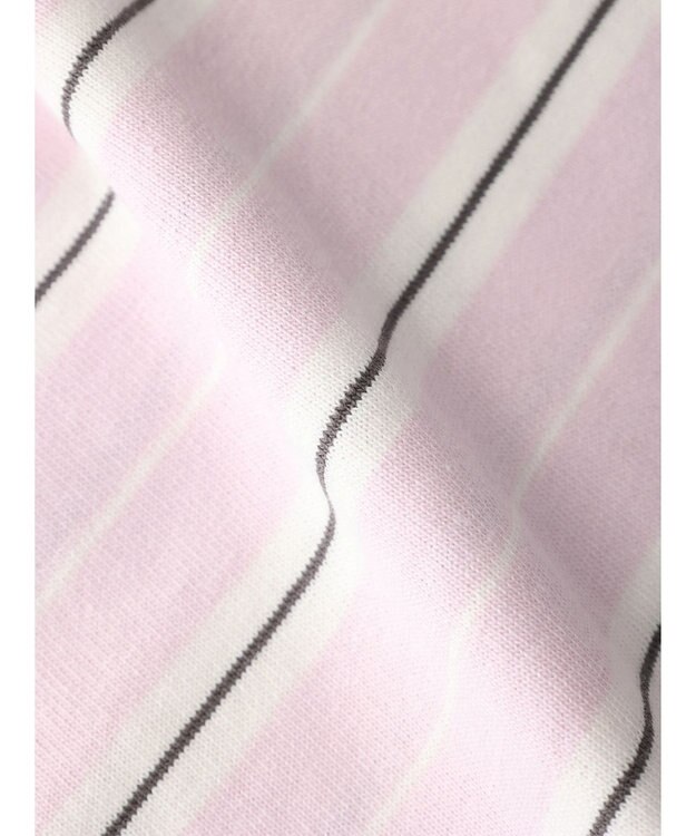 earth music&ecology 襟付きボーダープルオーバー Pink