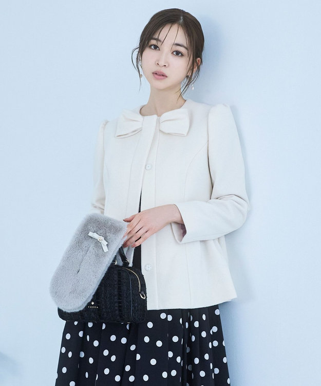 TOCCA 【消臭】IN ROMANCE SHORT ショートコート アイボリー系