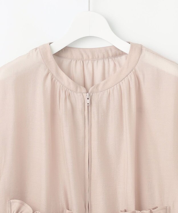 Feroux リボンポケット シアー ブルゾン ピンク系