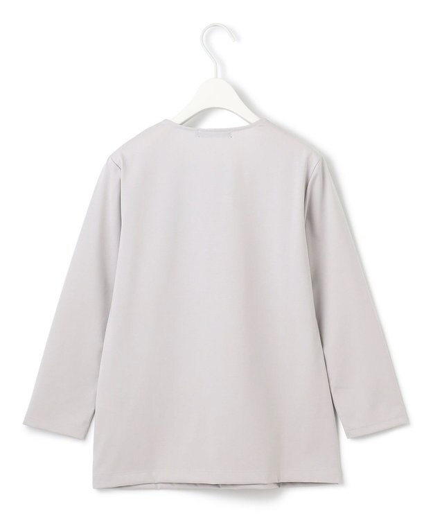 ICB 【洗える】スーペリアジャージー Vネックプルオーバー ライトグレー系