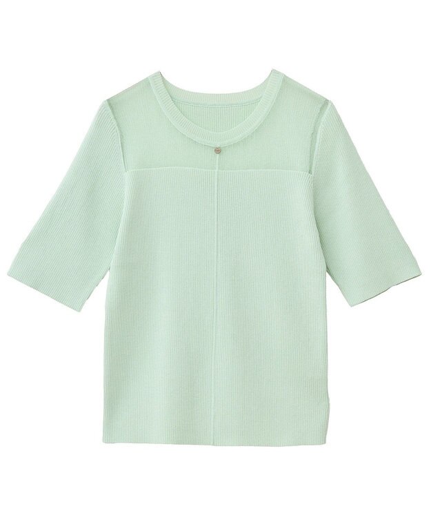 earth music&ecology シアーヨークニットプルオーバー Mint Green
