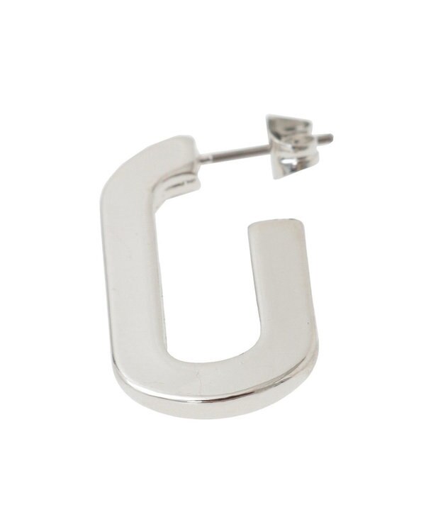 AMERICAN HOLIC メタルオーバルピアス Silver