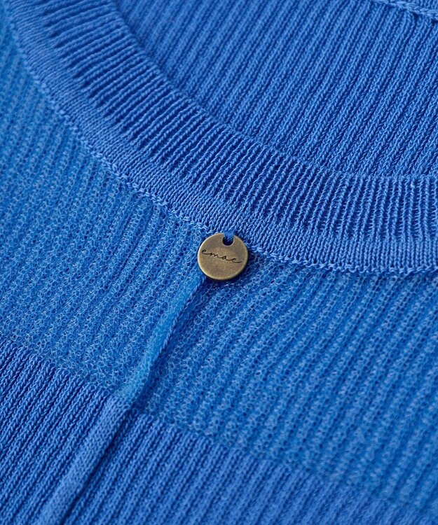 earth music&ecology シアーヨークニットプルオーバー Blue