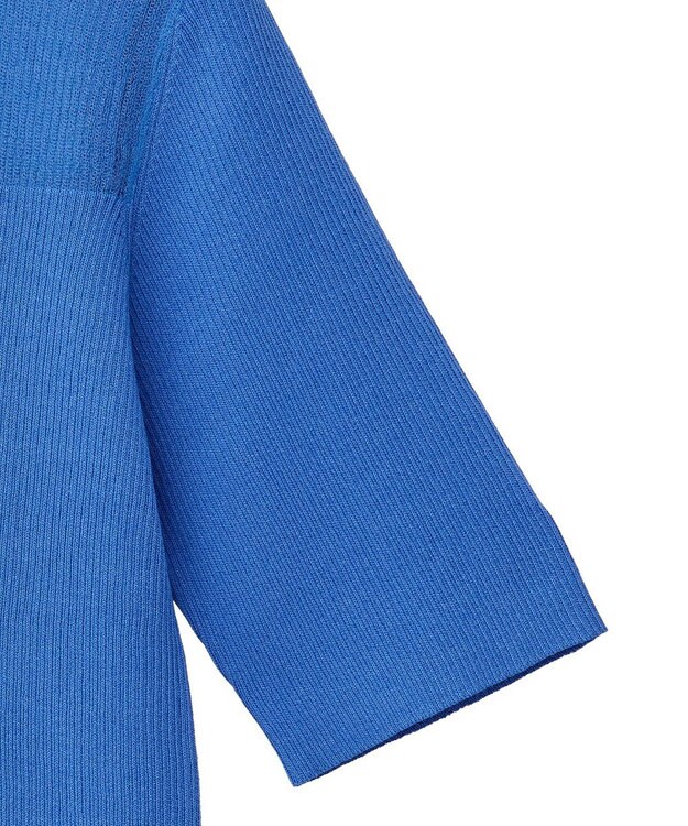 earth music&ecology シアーヨークニットプルオーバー Blue