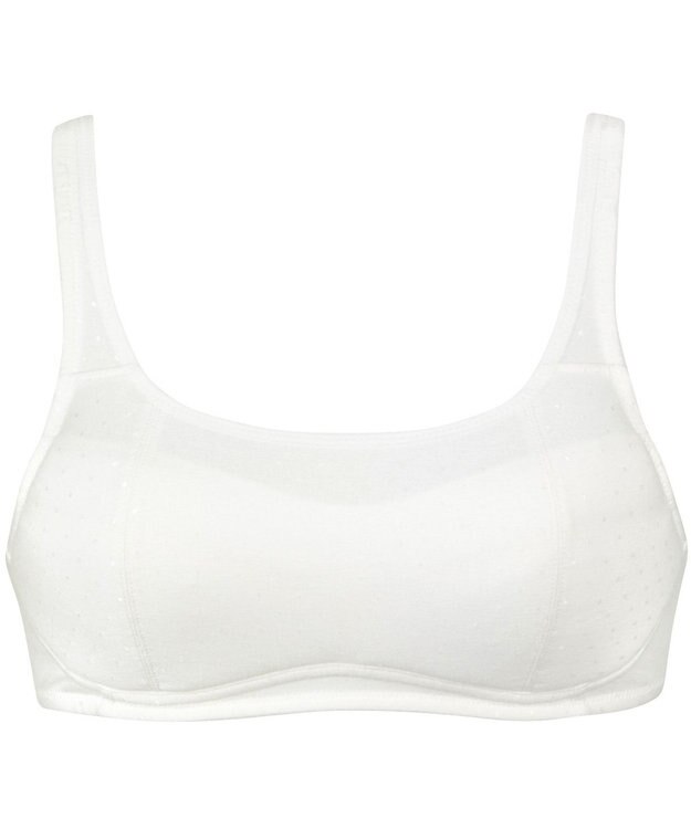 Wing ジュニア ノンワイヤーブラ Wing Teen きちんとささえる オーガニックコットン混(身生地部) 【STEP3 まるみをおびてきた胸に】 ハーフトップ  RB2018 ウイング／ワコール アイボリー