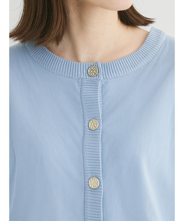 Green Parks ・ＥＬＥＮＣＡＲＥ　ＤＵＥ　２ｗａｙチュールレイヤーカーデ Sax