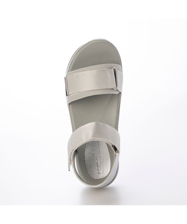 MODE ET JACOMO <noyau>厚底サテンベルクロスポーツサンダル シルバー