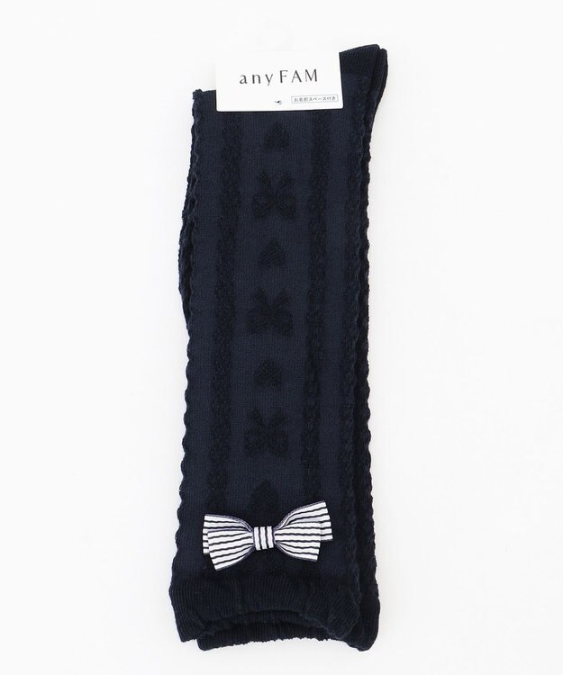 ANY KIDS ハイソックス（リボンディテール） ネイビー