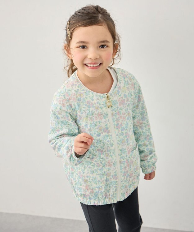 ANY KIDS 【フード取り外し/洗濯機可能】撥水加工リバーシブルゾン ミント