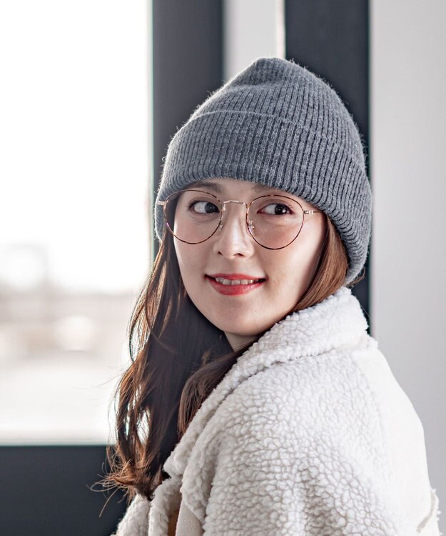 MOONBAT 【洗える】伸縮性に優れたストレスフリー ニット帽 ゆったり ライトグレー