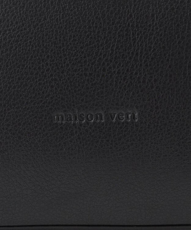 LA BAGAGERIE 【maison vert】 【超軽量・多収納】バイカラーリボンショルダーバッグ ブラック