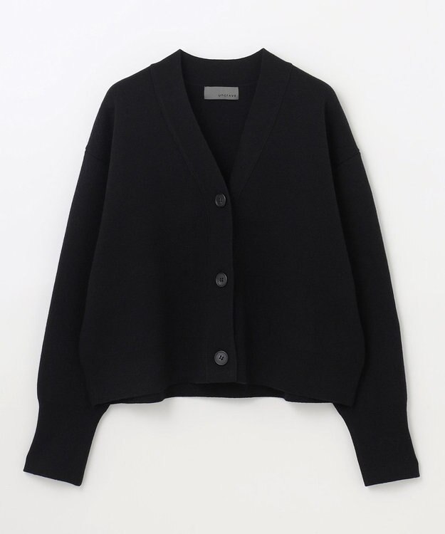 uncrave 【選べるレングス】ウールナイロン ジャガード ニット カーディガン（uncrave STANDARD） ブラック