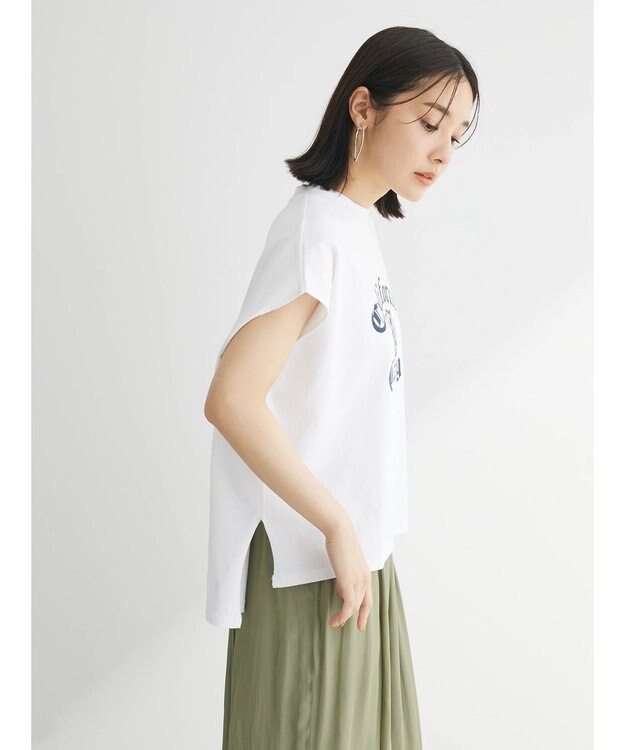 Green Parks ■別注ＲＵＳＳＥＬＬ　ＡＴＨＬＥＴＩＣ　ワイドフレンチＴ Off White