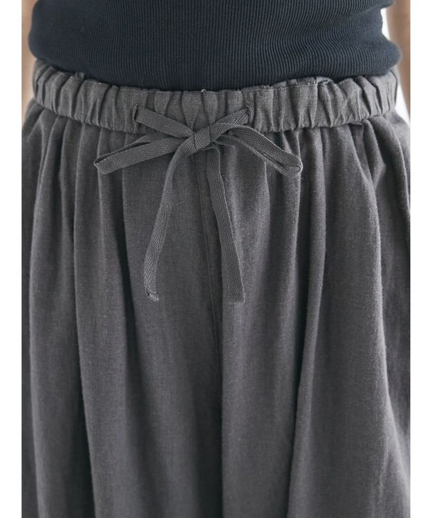 CRAFT STANDARD BOUTIQUE 【キナリノ別注】リネンレーヨンワイドパンツ Charcoal Gray