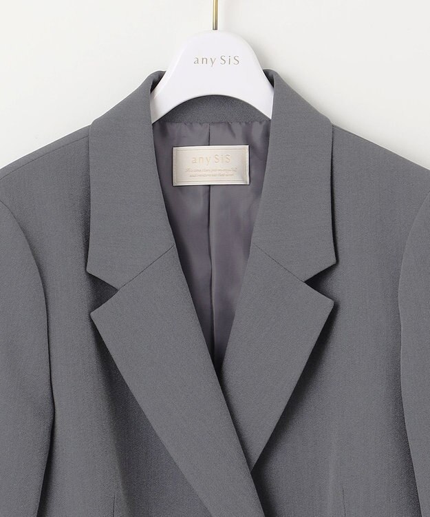 ANY SIS L 【BAILA11月号掲載】 褒めらレディ テーラード ジャケット グレー