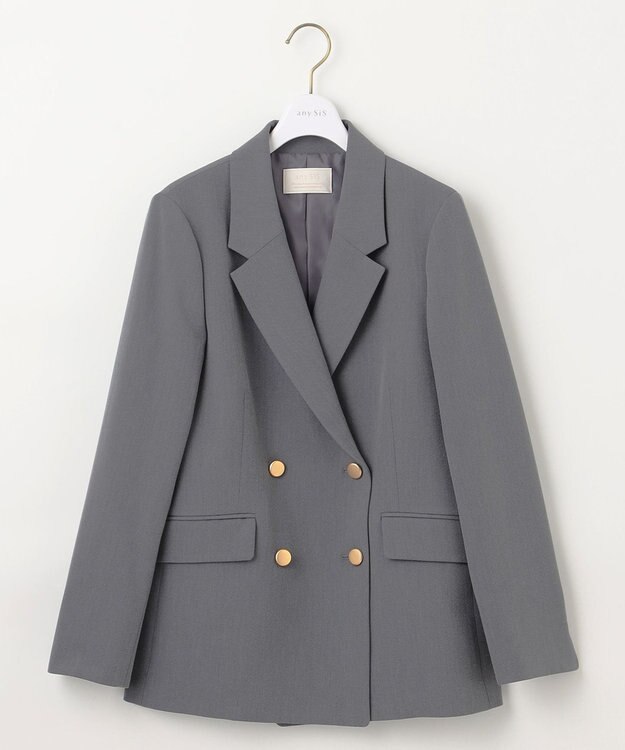 ANY SIS L 【BAILA11月号掲載】 褒めらレディ テーラード ジャケット グレー