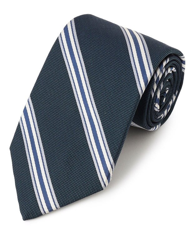 J.PRESS MEN 【STRUCTURE MIX COLLECTION】レジメンタル ネクタイ ピーコックグリーン系2