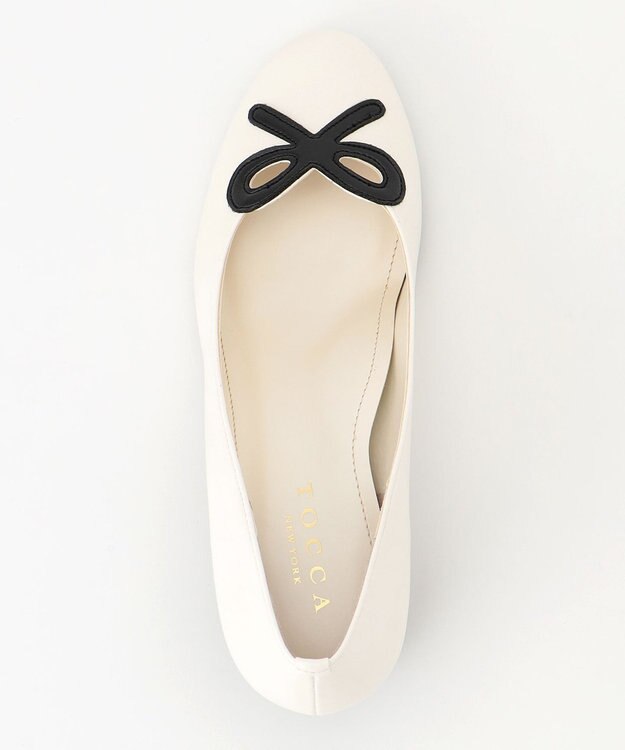 TOCCA 【晴雨兼用・抗菌消臭・防水】FRENCH RIBBON RAINPUMPS レインパンプス アイボリー系