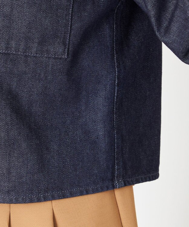 NAVE 【ReNave・セットアップ可/洗える】マーセライズデニムシャツ ネイビー系