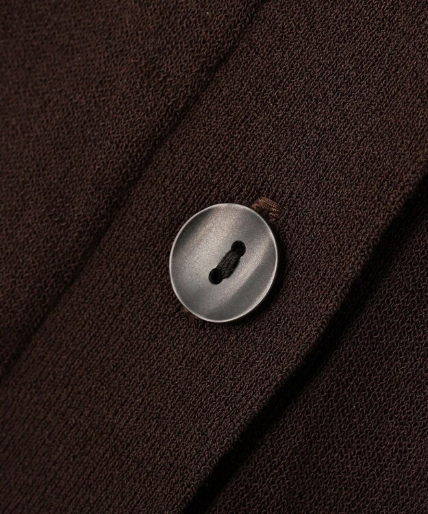 AMERICAN HOLIC 5分袖シアーVネックニットカーディガン Brown